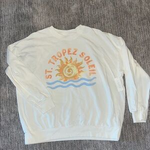 Z Supply White St. Tropez Soleil Sweater